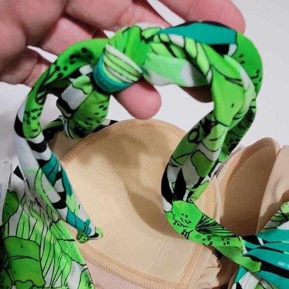 Swimsuits for All S4A Swim Sexy Floral Palm Tropical Halter Tankini Plus 18 NEW - Picture 12 of 12